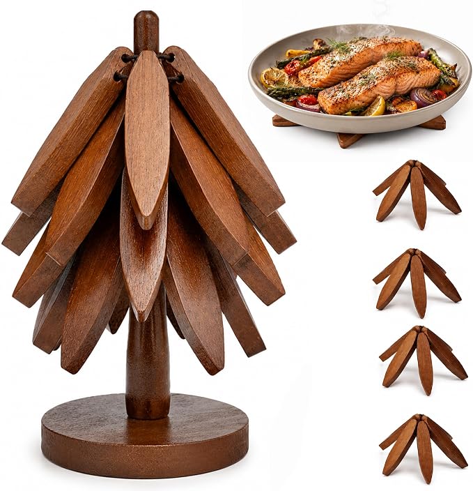 Walnut (Includes five heat-resistant pads)