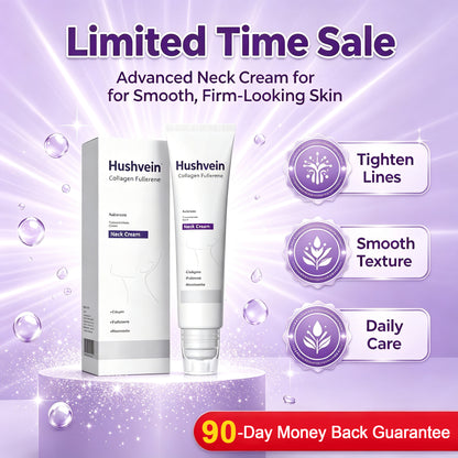 Hushvein Roller Massage Neck Cream Collagen & Hyaluronic Acid | Firms Neck, Reduces Wrinkles