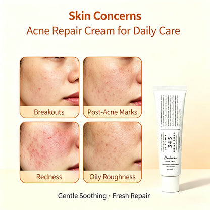 Hushvein 345 Relief Cream, 1.69 Fl Oz (Ver.2 - Pack of 1) | PDRN, Hyaluronic Acid for Instant Hydration, Blemish, Post-Acne Vegan Face Moisturizer with Centella, Non-comedogenic