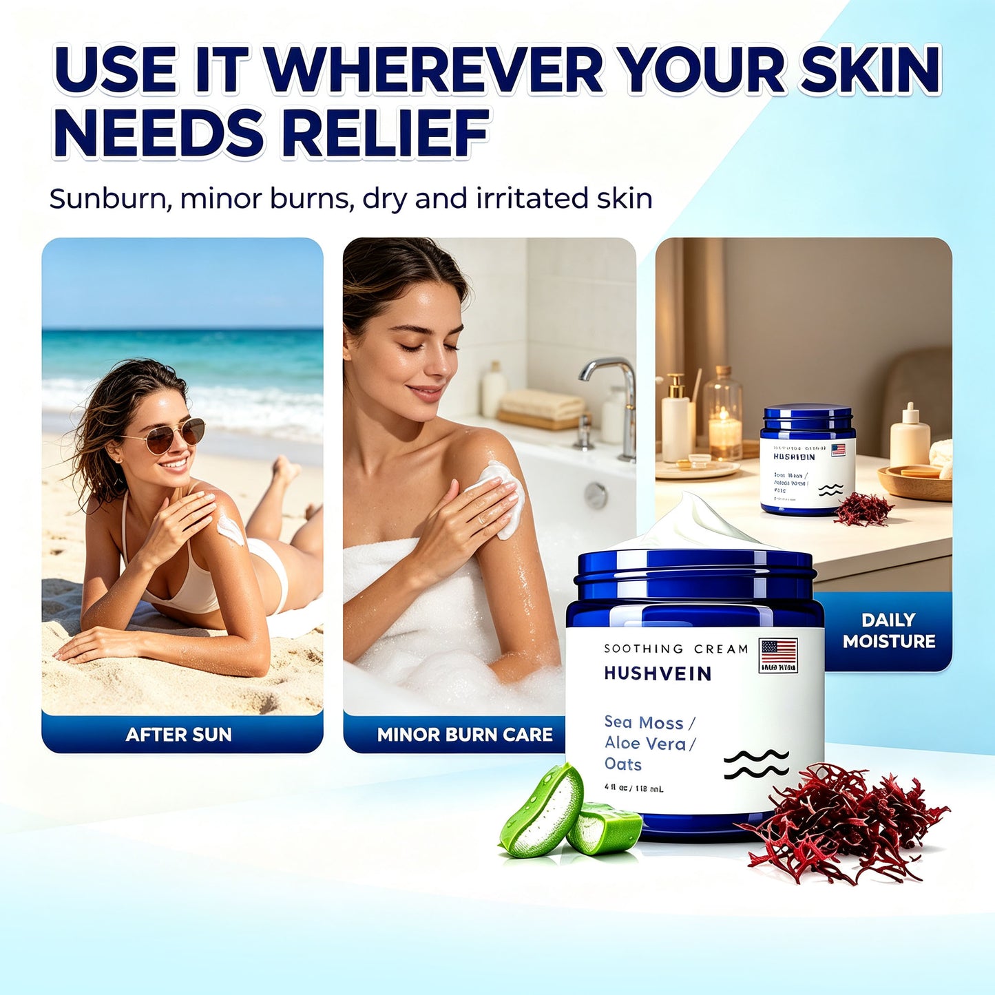 HUSHVEIN™ Intensive Sea Moss Soothing Cream