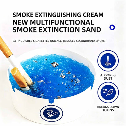 Disposable Ashtray – Features self-extinguishing sand and a no-rinse foaming agent.