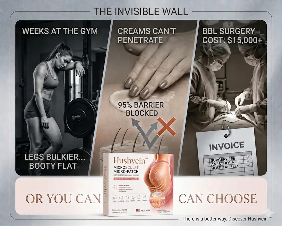 Hushvein™ CurveSculpt Micro Patch Sculpt Firm Smooth Lower Body Curves Micro-Needle Infusion System