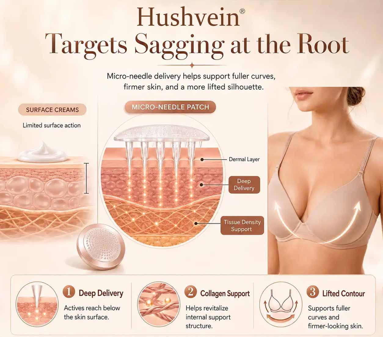 🔥🥇Hushvein® Targeted Breast Enhancement Advanced Nano Microneedle Patch