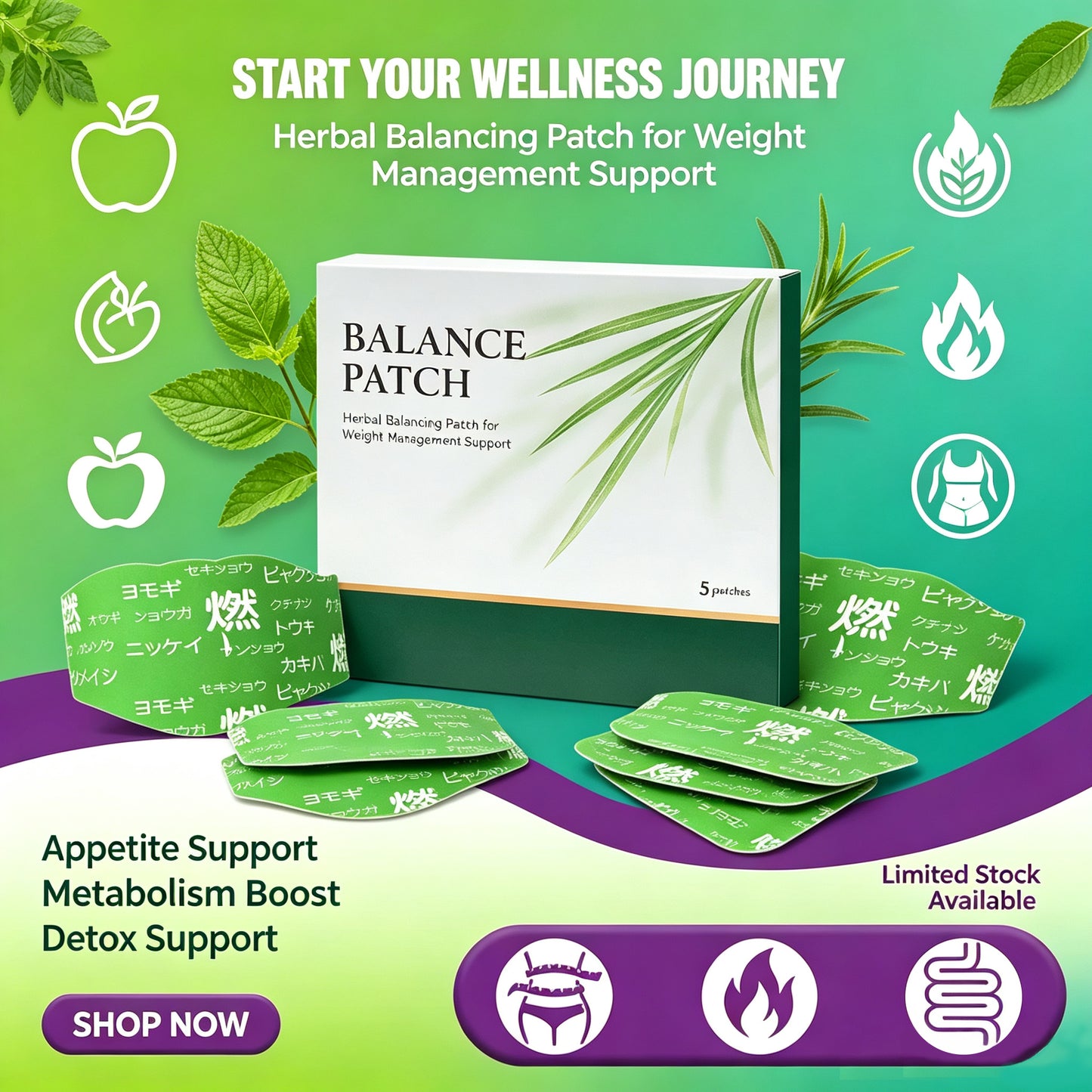 Hushvein Herbal Balancing Patch-Herbal Conditioning-Maximum Fat Burning