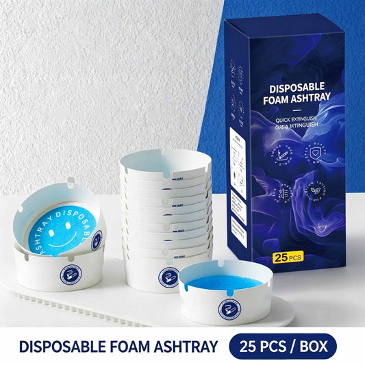 Disposable Ashtray – Features self-extinguishing sand and a no-rinse foaming agent.