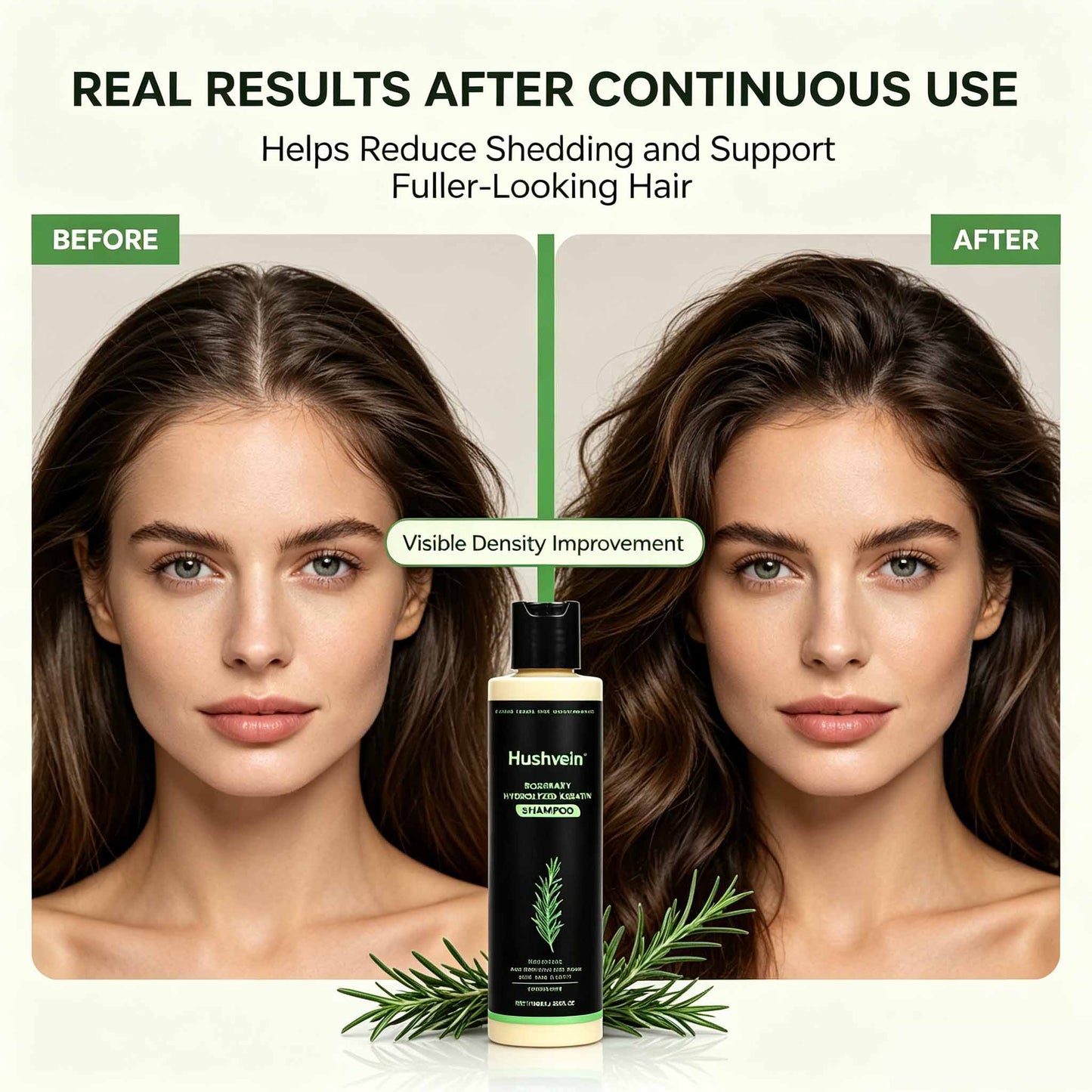 Hushvein Rosemary Shampoo for Men & Women – Clinically Proven to Reduce Thinning & Boost Growth