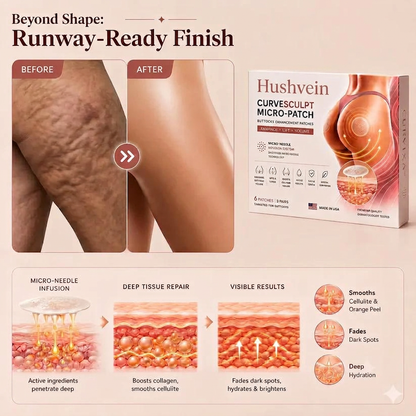 Hushvein™ CurveSculpt Micro Patch Sculpt Firm Smooth Lower Body Curves Micro-Needle Infusion System