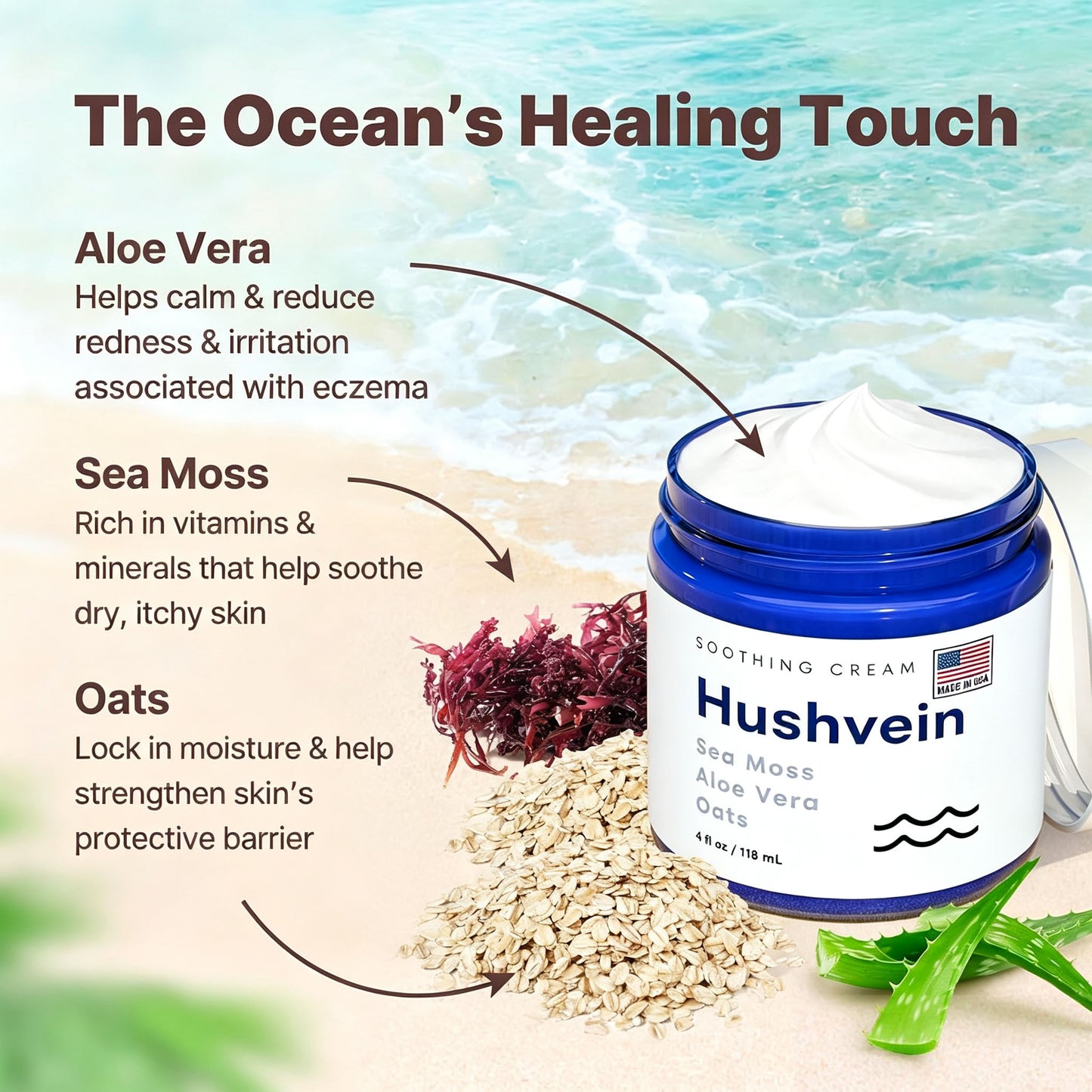 HUSHVEIN™ Intensive Sea Moss Soothing Cream