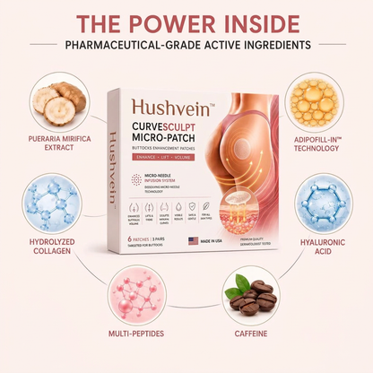 Hushvein™ CurveSculpt Micro Patch Sculpt Firm Smooth Lower Body Curves Micro-Needle Infusion System