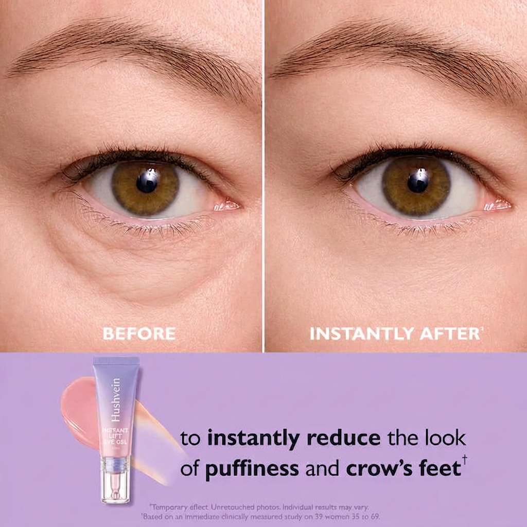 Hushvein Eye Bag Instant Eraser, Tightens, Firms, & Blurs Wrinkles