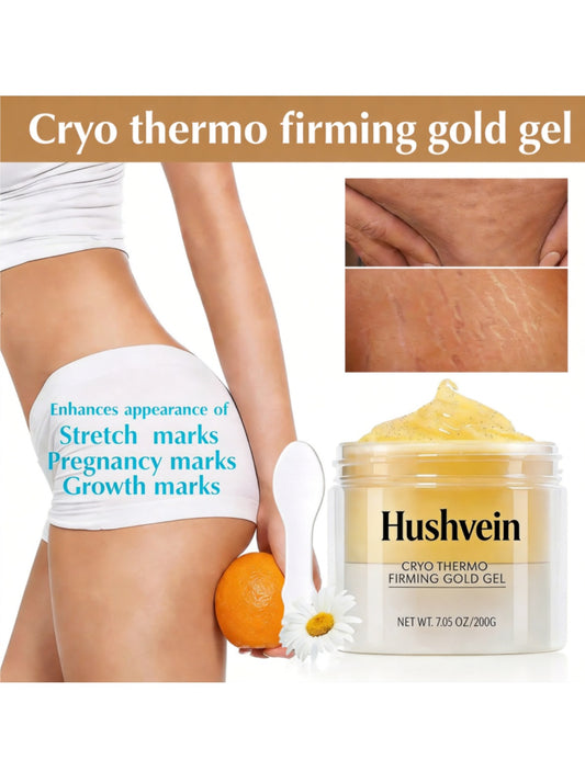 Hushvein Tightening Burn Gold Massage Cream& 15-Day Fast-Acting Anti Cellulite Sculpting | Cryo Thermo cellulite remover for legs ,Belly & Arm| WELLENESS，Refreshing Formula | Unisex Body Contouring Treatment for Men & Women |200 G
