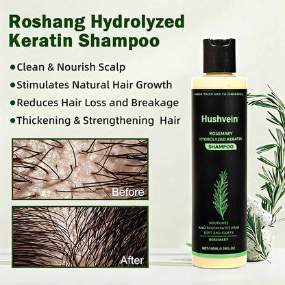 Hushvein Rosemary Shampoo for Men & Women – Clinically Proven to Reduce Thinning & Boost Growth