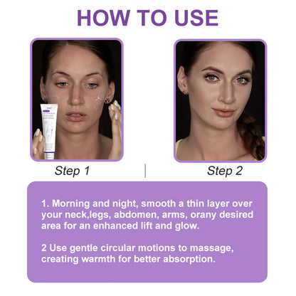 Hushvein Multi-Peptide Massaging Body Roller Cream- Anti-aging, Hydrating, Skin Firming & Lifting, Skin Repair, Even Tone, Acne and Dark Spot Treatment, Wart and Mole Removal, and Psoriasis Relief.