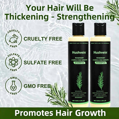 Hushvein Rosemary Shampoo for Men & Women – Clinically Proven to Reduce Thinning & Boost Growth