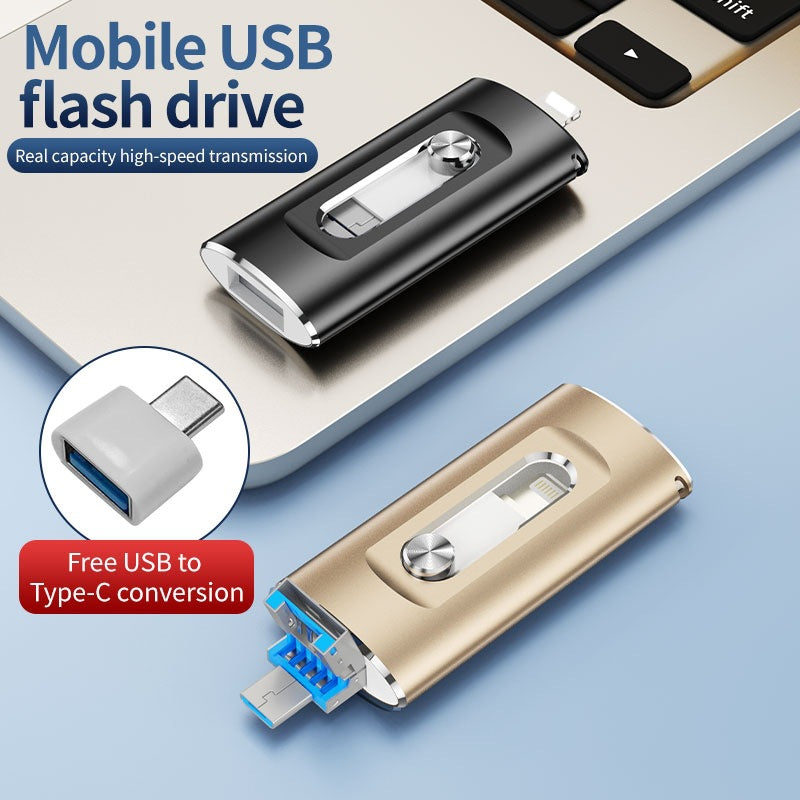 3-in-1 Phone & Computer Flash Drive 1TB, USB 3.0 Memory Stick for iPhone、iPad、Android、PC - High Speed Data Transfer