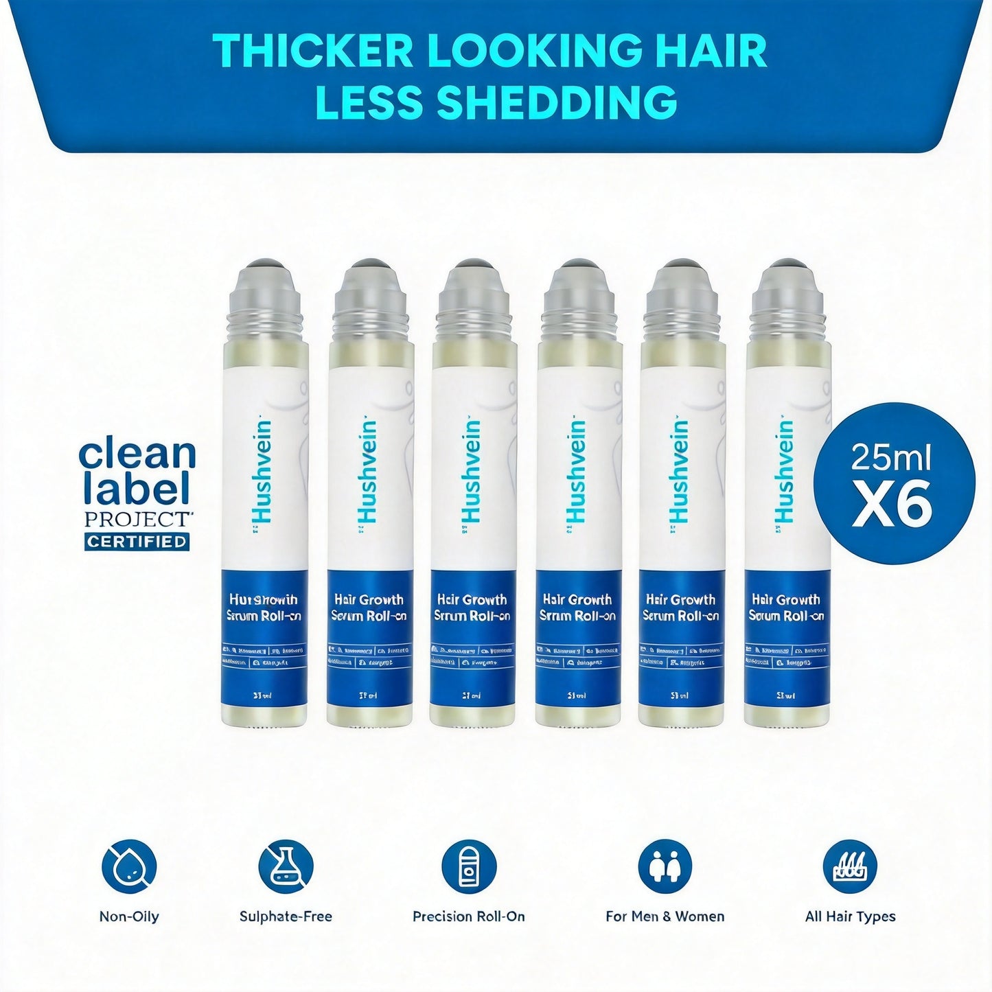 Hushvein Hair Growth Rollon Serum