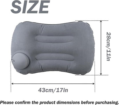 Inflatable Camping Pillow, Ultralight Travel Air Pillows for Camping (Grey)