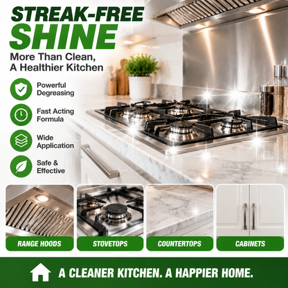 ⏳LAST DAY DEAL — BUY 1 GET 1 FREE!🧽 Heavy Duty Kitchen Degreaser Spray