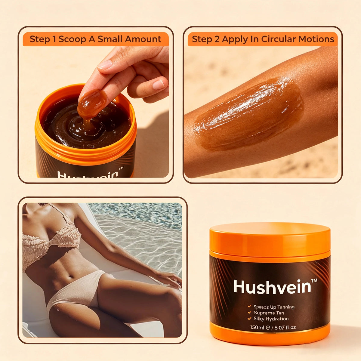 Hushvein™ Intensive Self Tanning Gel