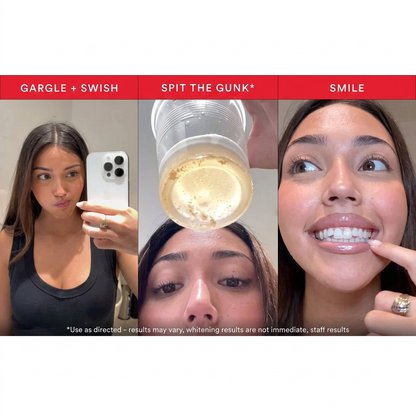 Hushvein Bright White Mouthwash——FDA-approved，Gentle whitening & revealing your brighter smile.