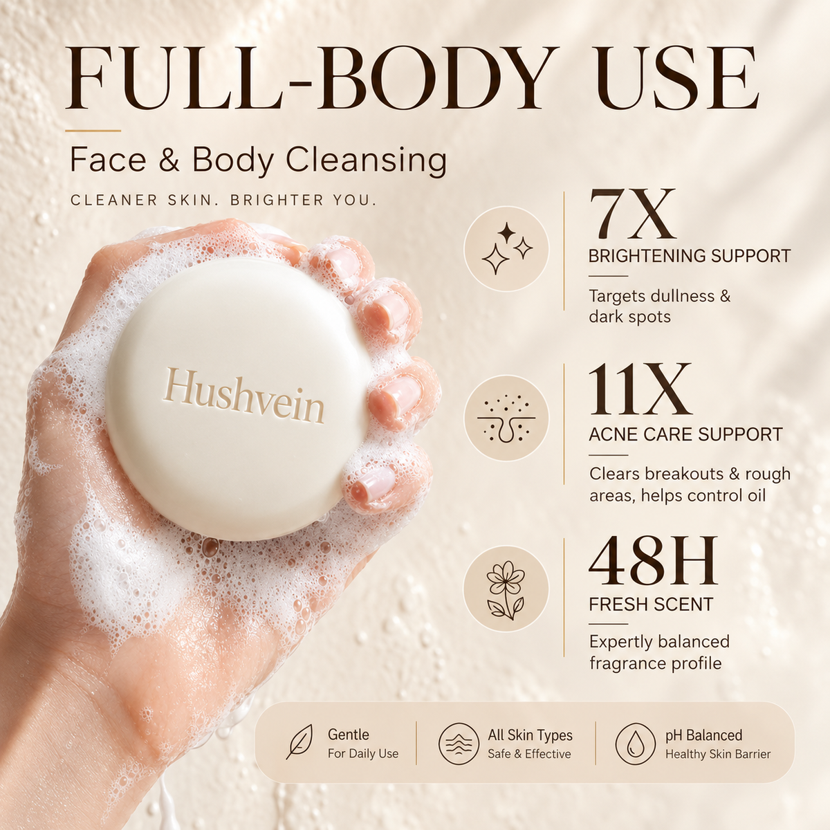 Niacinamide Skin Brightening Soap melasma dark spots freckle