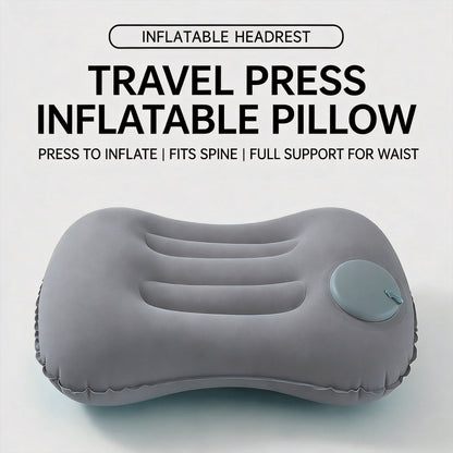 Inflatable Camping Pillow, Ultralight Travel Air Pillows for Camping (Grey)
