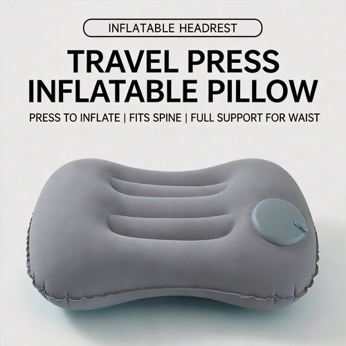 Inflatable Camping Pillow, Ultralight Travel Air Pillows for Camping (Grey)