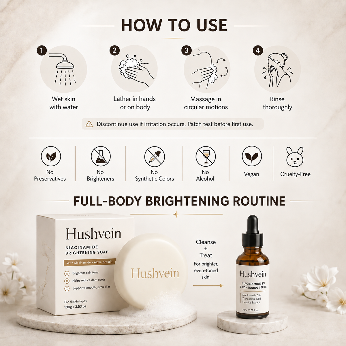 Niacinamide Skin Brightening Soap melasma dark spots freckle