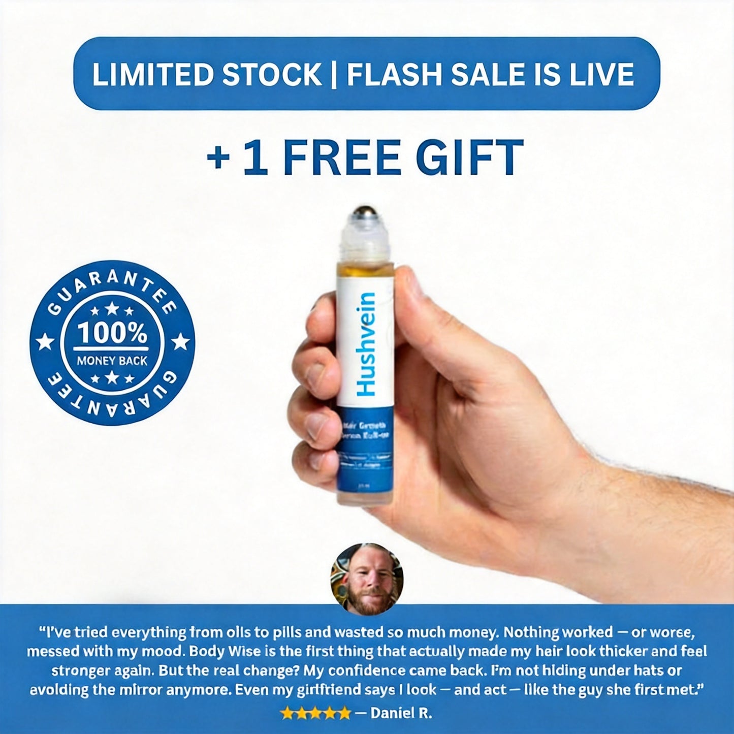 Hushvein Hair Growth Rollon Serum