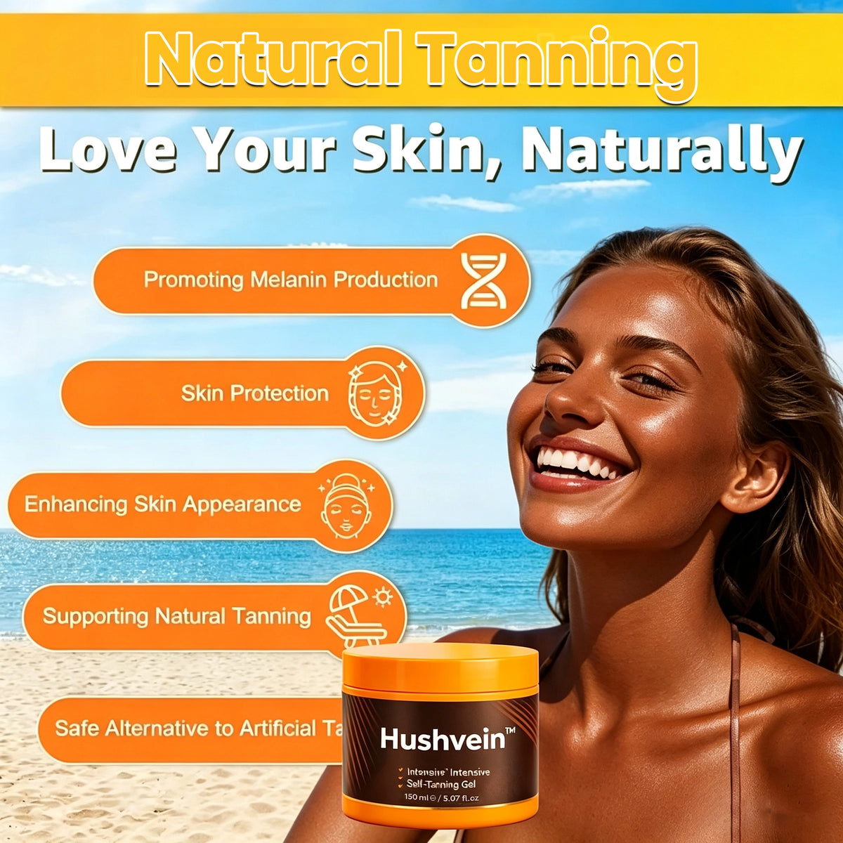 Hushvein™ Intensive Self Tanning Gel