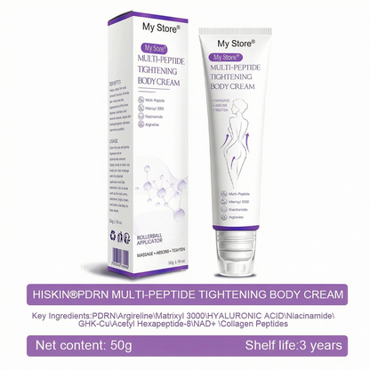 Hushvein Multi-Peptide Massaging Body Roller Cream- Anti-aging, Hydrating, Skin Firming & Lifting, Skin Repair, Even Tone, Acne and Dark Spot Treatment, Wart and Mole Removal, and Psoriasis Relief.