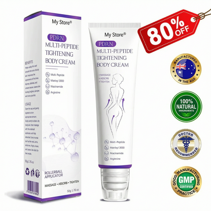 Hushvein Multi-Peptide Massaging Body Roller Cream- Anti-aging, Hydrating, Skin Firming & Lifting, Skin Repair, Even Tone, Acne and Dark Spot Treatment, Wart and Mole Removal, and Psoriasis Relief.