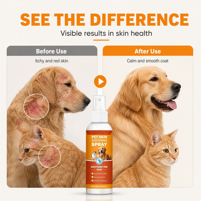 🐶Pet Itch Relief Spray – Fast-Acting Skin Soothing Care | 🔥 Limited 50% OFF NOW