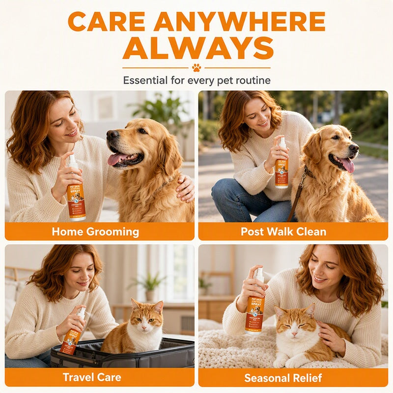 🐶Pet Itch Relief Spray – Fast-Acting Skin Soothing Care | 🔥 Limited 50% OFF NOW